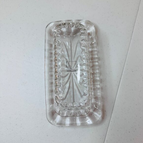 Circleware Clear Glass Butter Dish With Lid - Picture 2 of 7